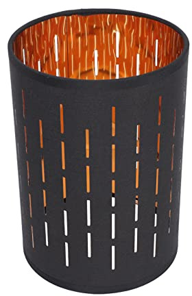 Lurrose Lampenschirm Metall Hohlrund-Lampenschirm Für Tischlampe Schlafzimmerlampenschirm Lichtzubehör Für Nachttischlampe Weiche Lichtverteilung 7.87X5.51X5.51In 1 Stück