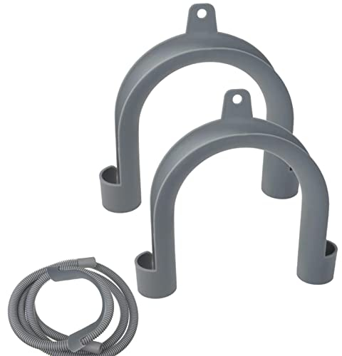 Keptfeet Gancio per Tubo di Scarico Lavatrice - Supporto per Tubo di Scarico Lavatrice a Forma di U - Gancio Pratico per Tubo di Scarico Durevole da 2 Pezzi per lavatrici/lavastoviglie, Tubi