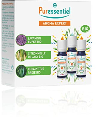 Puressentiel – Coffret Huiles Essentielles Bio – Lavandin Super, Citronnelle et Eucalyptus Radié - Fabrication française - Idée cadeau - lot de 3 x 10 ml