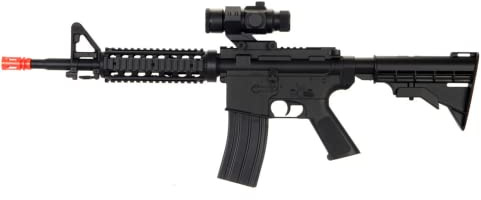 UK Golden Ball Airsoft Quad RIS M4 AEG with Adjustable LE Stock - Full-Automatic-Black