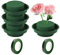 Midyrrg 6 Pcs Floral Foam DIY Flower Arrangement Kit 4 Floral Foam Bowls & 2 Floral Tapes Green Wet Cylinder With Trays Dry Flower Foam Plant Foam for Fresh & Artificial Flower Decoration Wedding