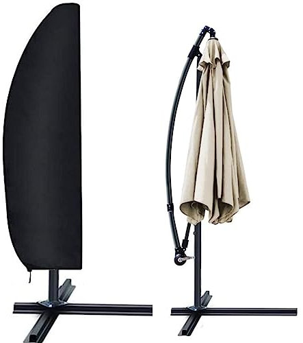 Funda Parasol Excentrico, Funda Protectora Para Sombrilla Oxford 210D, Impermeable, Resistente Al Polvo, Antirayos Funda Para Sombrilla De Jardín 210x45/72/32cm Cubierta Para Sombrilla Voladiza ( Tama