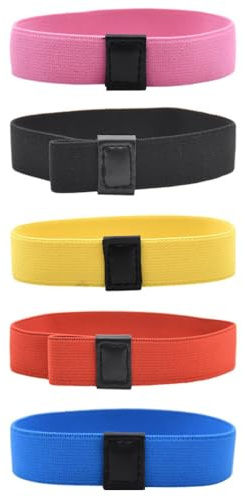 Kichvoe Elastic Bento Box Strap 5-Pack Adjustable Lunch Box Bands for Secure Food Container Fixing Portable Elasticated Straps for Travel Picnic and Daily Use