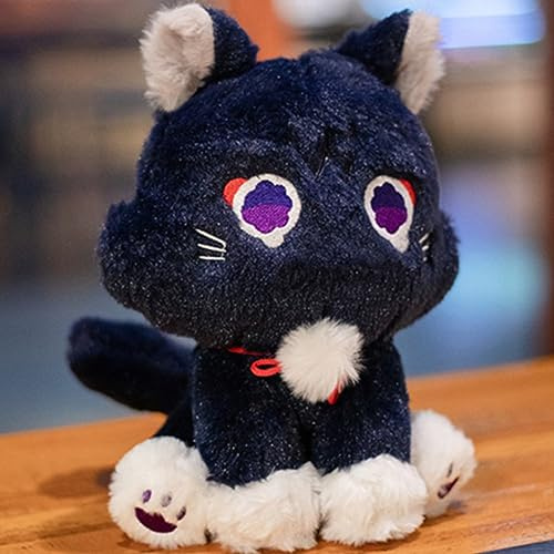 OUKEYI 10inch/25cm Kawaii Plush Pillow Cat Plush Stuffed Animal,Cute Scaramouche Cat Plush Doll, Cat Pillow for Kids Plush Figure Gift