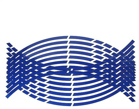 Modifikationszubehör Motorrad Aufkleber Felge Aufkleber Pour 18 Zoll Reflektierende Felgenband Streifen 16 Streifen Motorrad Aufkleber Dekorative Streifen (Color : Blue)