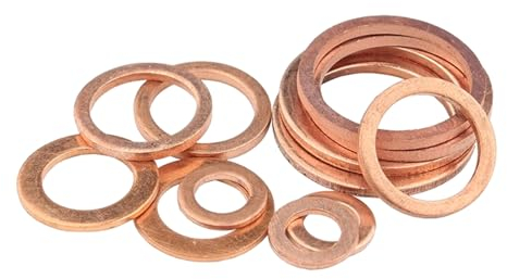 M6 M8 M10 M12 M14 M16 M18 M20 M22 M24 M27 M33 M36 Kupfer Unterlegscheiben Dichtung Dichtring Flache Unterlegscheibe O-Ring Solide Unterlegscheibe Metallabstandshalter, M10 x 16 x 1,2mm, 20pcs