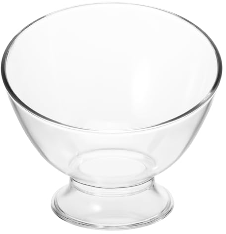 ABOOFAN Bol à Salade Incliné Transparent Multifonction Pour Fruits Et Desserts Bol à Glace Et Céréales Récipient Décoratif Pour Table Usage Familial Polyvalent