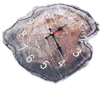 VINTORKY Orologio Da Parete Legno Con Design Elegante e Silenzioso Orologio Annuale Anelli Per Decorazione Della Casa Stile Minimalista Per Soggiorno e Ufficio