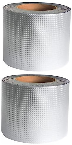 OUNONA Lot De 2 Rubans Adhésifs Butyle 5 Cm X 3 M Pour Sceller Les Toitures Réparer Les Fuites De Tuyaux Facile À Appliquer