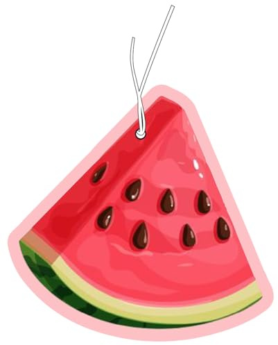 Lot de 2 arbres parfumés avec motif melon - Désodorisant amusant pour voiture