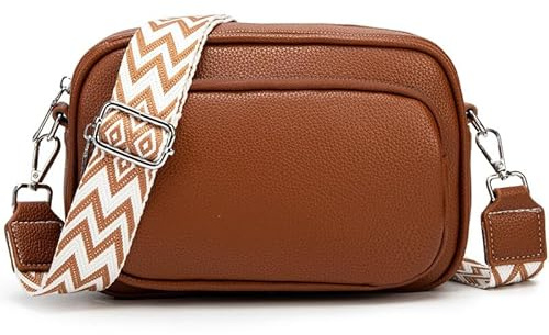 NIYUTA Damen Umhängetasche Leder Crossbody Bag Damen Handtasche Damen, Schultertaschen Damen Abnehmbarem Schultergurt Taschen mit Breitem Schultergurt