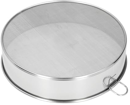 Aramox Tamis 80 Mesh Tamis De Farine Tamis à Farine Rond, Grande Passoire à Mailles Fines en Acier Inoxydable 304 de 80 Mailles, Revêtement Antiadhésif, pour la Cuisson du Pain à Gâteau, Ingrédients e