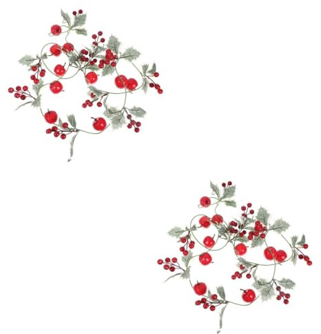 Warmhm 2st Weihnachtskugel-lichtleiste Kaminbeleuchtung Christbaumschmuck Feendekorationen Weihnachtsdekoration Drinnen Weihnachts-hängelampe Weihnachtszimmerdekorationen Kupfer Rot