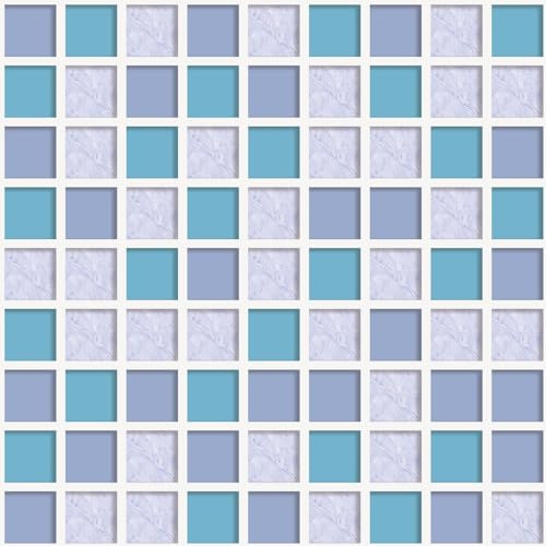 ANHUIB Blau Mosaik Selbstklebend Fliesenaufkleber,Fliesenfolie für Badezimmer,Klebefliesen Küche,Fliesenaufkleber Bad,Küchenrückwand Wasserdichte Selbstklebende Tapeten,Fliesen Bad Tapeten,44X300cm