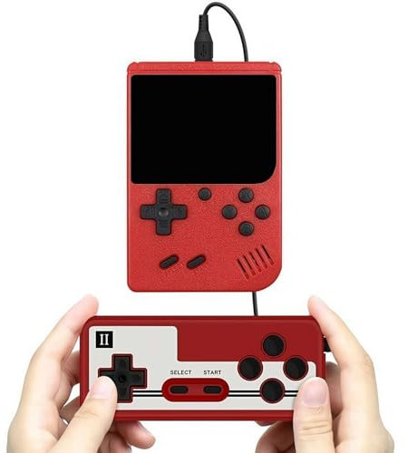 Console de jeu portable rétro avec plus de 400 jeux classiques, prise en charge de la connexion de la télévision à deux joueurs, batterie rechargeable, cadeau pour enfants et adultes
