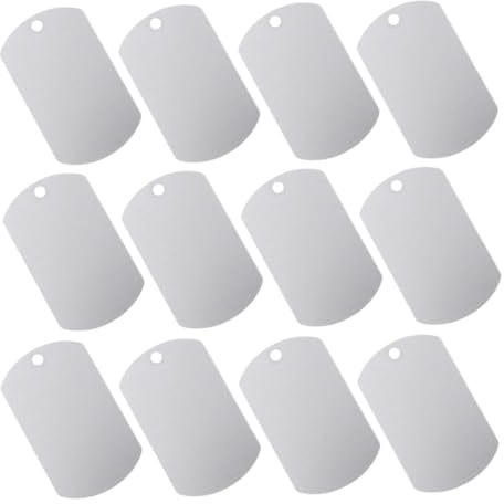 BESPORTBLE 12stücke Aluminium Blanko Hundemarken Reusable Metallanhänger Für Haustiere Und Nutztiere Mehrzweck Haustier-identifikationsschilder Für Kleine Und Mittelgroße Hunde