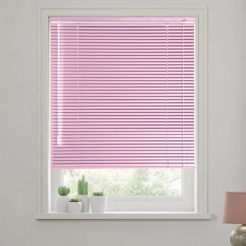 Aluminium Jalousie Rollo Plissee Schalusie Jalousette Sichtschutz, Lichtschutz, Blendschutz, Wasserdicht Alu-Jalousien Für Büro Zuhause(Pink)