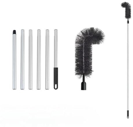 NJIEzhao Brosse télescopique for dépoussiérer Les toits, Les Feuilles, Les Branches et Les débris Plumeau Telescopique(6 Pole)