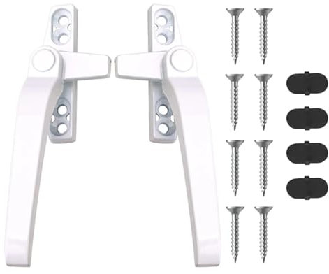 JCXIOC Window Handle Universal Window Handle Aluminum Alloy Window Handle for Easy Slidings & Opening Smooth Operation Ergonomic Design for Windows(White)