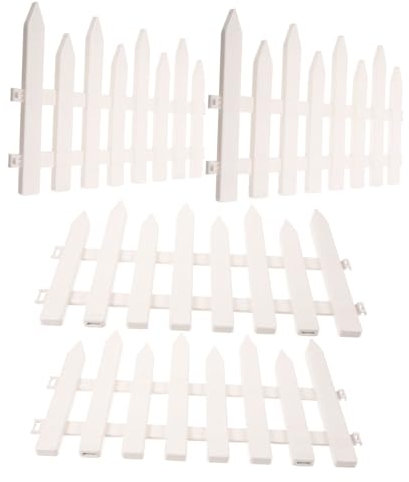 SEWOART 4 Pezzi Recinzione Da Giardino in Plastica Bordo Decorativo Per Prato Confine Cortile Recinzione A Bordatura Giardino