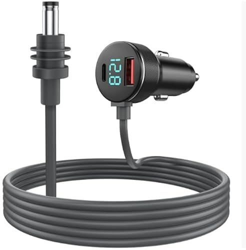 Leehitech 3M/9.8FT 3 in 1 Starlink Mini Cable, IP68 Waterproof Starlink Mini Car Charger DC Power Cable with PD+USB A Ports and Digital Display for 12V-24V Trucks, Cars and Vehicle Equipment