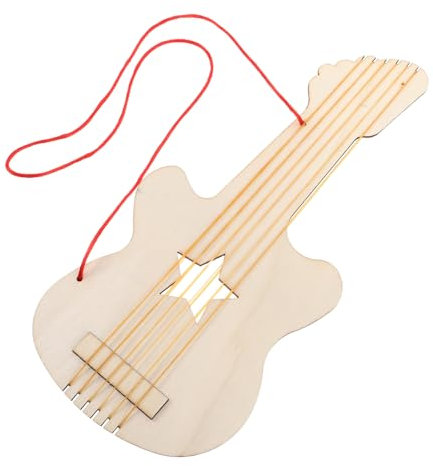 SUPVOX Chitarra Giocattolo in Legno Grezzo Da Te Chitarra in Legno Non Finita Per Ragazzo Per Decorazioni e Attività Creative