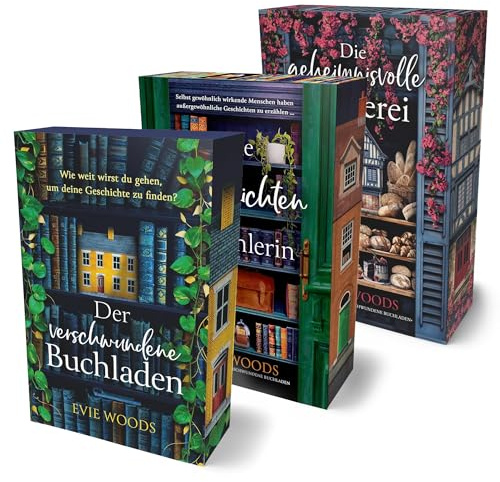 Bücherbundle Evie Woods – Der verschwundene Buchladen, Die Geschichtensammlerin, Die geheimnisvolle Bäckerei – 3er Set mit exklusivem Lesezeichen – Magische und gefühlvolle Romane - für Lesegenuss pur