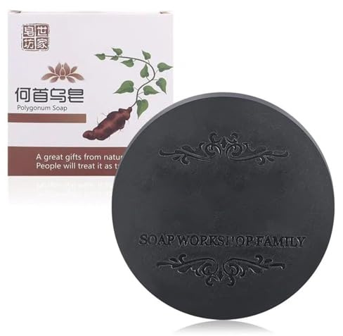 Polygonum Multiflorum Shampoo Soap, Natürliche Haarpflege für Schwarzes & Dickes Haar, Fördert das Haarwachstum und verhindert Haarausfall, Für Männer & Frauen