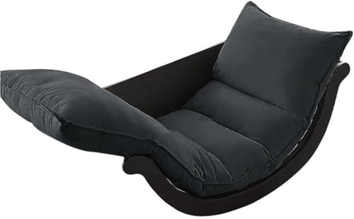 Divano a dondolo ergonomico, sedia multifunzione a mezzaluna con cuscino morbido, sedia da pavimento rimovibile per soggiorno, camera da letto, balcone