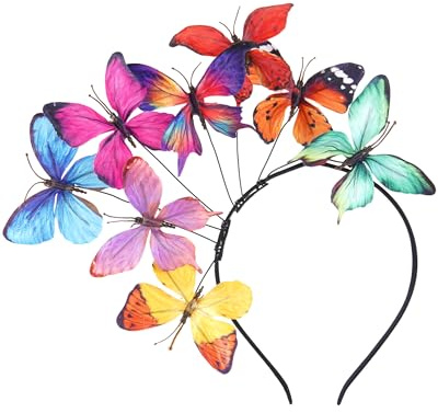 ETOFETE Schmetterling Haarreif, Schmetterlinge Haarschmuck Damen Stirnband, Schmetterling Feen Kopfschmuck fur Cosplay Karneval Fasching Kostüm Zubehör