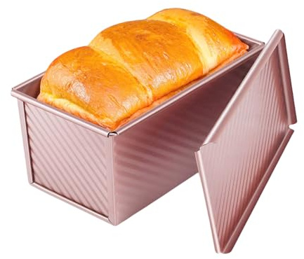 Stampo con coperchio, robusto e resistente al calore, stampo per pane con coperchio, stampo per pane in acciaio, stampo per pane | stampo per toastbox resistente al calore riutilizzabile per dolci