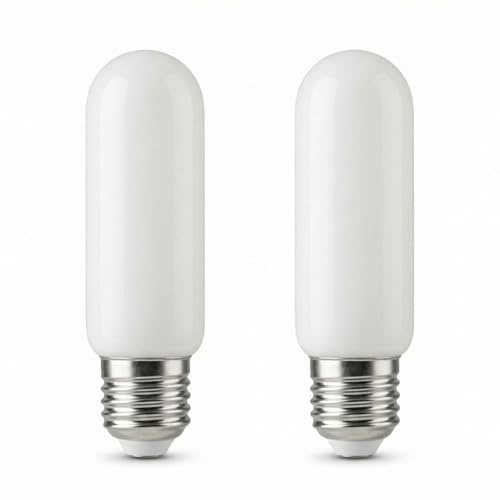 Area illumina - Lampadina LED Milky Tubolare E27 13W 3000K Luce Calda o 4000K Luce Naturale 1739–1779 lm Dimmerabile LED 25.000 Ore per Casa e Ufficio (2, Luce Naturale 4000K)