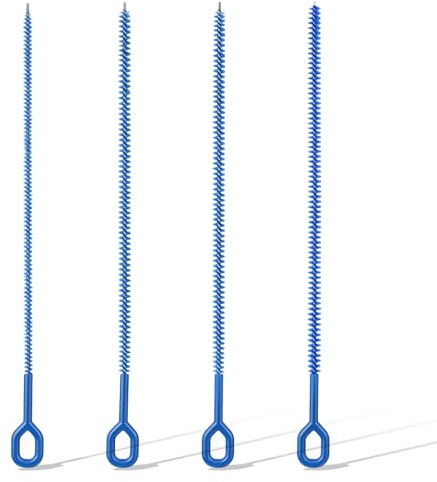 PEOVLVN 4 Pcs Straw Brushes for Cleaning Straws, 12.5inch Long Straw Cleaner Brush with Ergonomic Grip Handle Soft and Bendable Cleaning Brush for Tumbler Cup Bottle and Tube (4 Diameters)