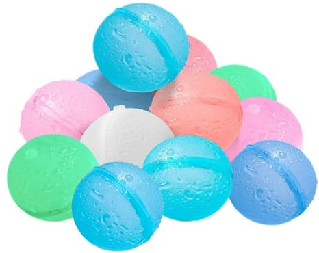 CATZUM 12 wiederverwendbare, nicht-magnetische, selbstversiegelnde Silikon-Wasserbomben, geeignet für Kinder, Erwachsene und Poolpartys.