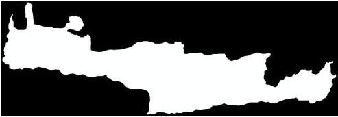 Samunshi® Kreta Aufkleber Insel 10 x 3,4cm weiß