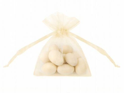 20 Organzabeutel Creme Organzasäckchen 7,5 x 10 cm Gastgeschenke