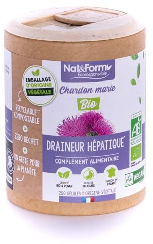 Nat&Form ECORESPONSABLE CHARDON MARIE BIO 200 Gélules