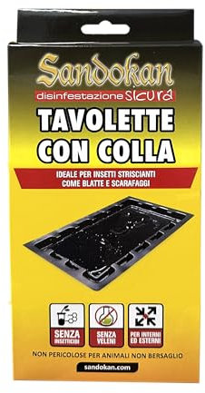 Sandokan Trappola a Colla per Topi e Ratti con Attrattivo Alimentare – Efficace, Pronta all'Uso, Senza Veleni - Confezione da 2 trappole