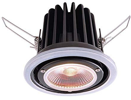 LED Deckeneinbauleuchte COB 68 MOOD BS-476 Feuerschutz, 8W, 220-240V, 40°, 2000-2800K, IP65, schwarz EEK: A