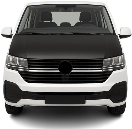 Haubenbra Bonnet Bra Steinschlagschutz kompatibel mit VW T6 T6.1 Transporter Schwarz