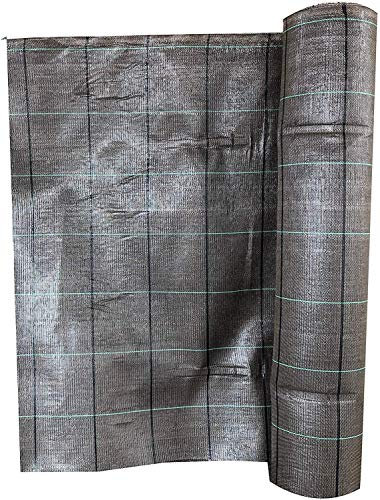 AlmaStore Telo Pacciamatura Nero, 105 cm X 20 mt, Anti Erbacce, Ecologico, Permeabile, Duraturo e Calpestabile - Varie Misure e Colori - Teli pacciamante antialga