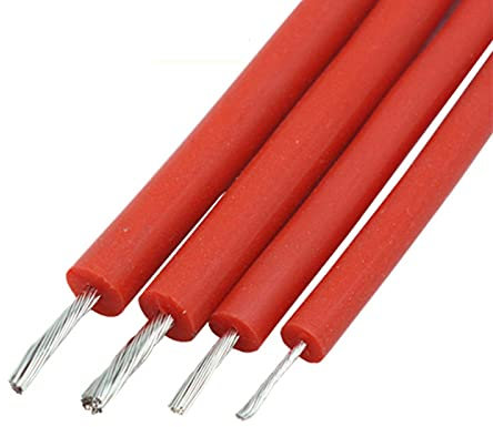 KEPOHK Filo di silicone morbido rosso Filo e cavo ad alta tensione 10KV 15KV 20KV-20AWG 18AWG 17AWG 15AWG 15KV 20AWG Rosso