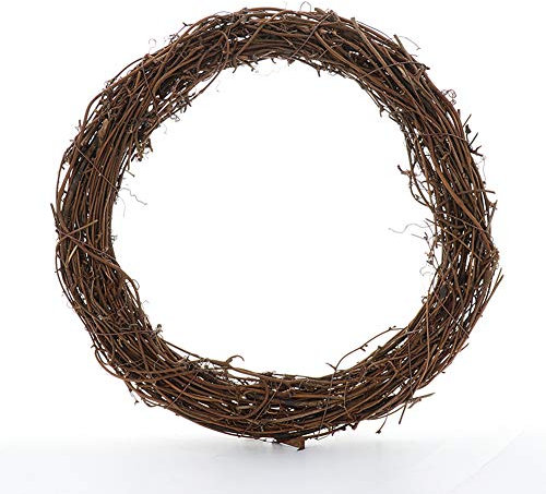 WIVAYE 3Pcs Grapevine Wreath,14inch Brown Vine Branch Wreath, Christmas Rattan Wreath Frames/Forms, Natural Dried Round Vine Twig Wreath for DIY Crafts Wreath Decor