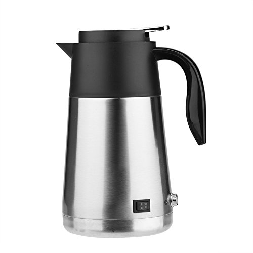 TOPINCN Car Kettle,Portable Electric Kettles 1300ml 12/24V 304 Stainless Steel Car Truck Kettle Water Heater Bottle Cordless Coffee Pot for Travel(12V)