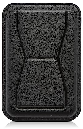 kwmobile Porta Carte di Credito per Smartphone - Tasca Adesiva in Similpelle per Tessere - Supporto Autoadesivo per Cellulare con Funzione Stand