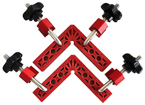 JMorCO Soporte de ángulo Recto 100 mm Carpintero Carpintería Regla de sujeción de Esquina Cuadrada Ángulo Recto de plástico 90 Grados Clip posicionador de Accesorio Auxiliar