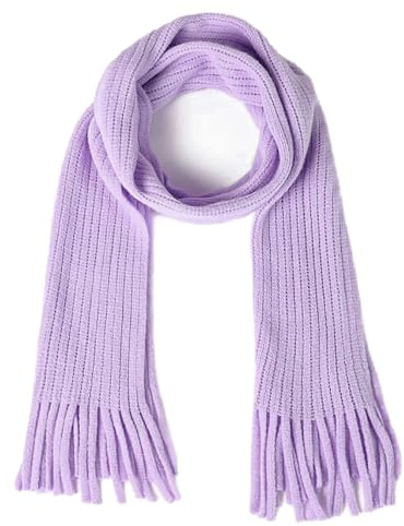 BEARUN Kids Knit Scarf Winter Fashion Solid Color Toddler Baby Scarves Neck Warmer Tassel Scarf for Boys Girls Purple