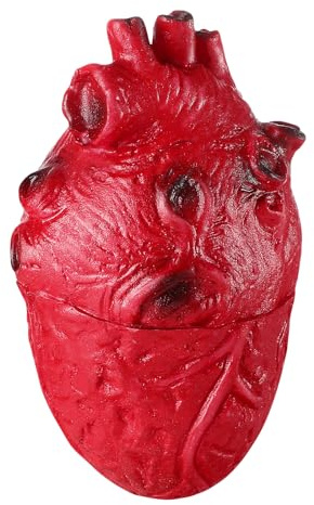 SEWACC Fake Heart, Realistic Heart Simulation Heart Scary Heart Fake Body Parts Human Heart for Halloween Horror Party Props