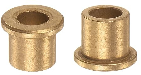 QUARKZMAN 2pz Flangia Cuscinetto Manicotto 12mm Alesaggio x 18mm OD x 20mm Lunghezza x 3mm Flangia Spessore, Bronzo Boccola Autolubrificante Boccole Manicotto per Attrezzature Industriali