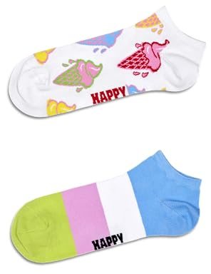Design by Happy Socks Foods – Mönster av Hamburgare, Pizzor, Korvar, Glass och Öl – Bomullsstrumpor